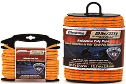 1/4 X50ORANGE REFLECTIVE ROPE