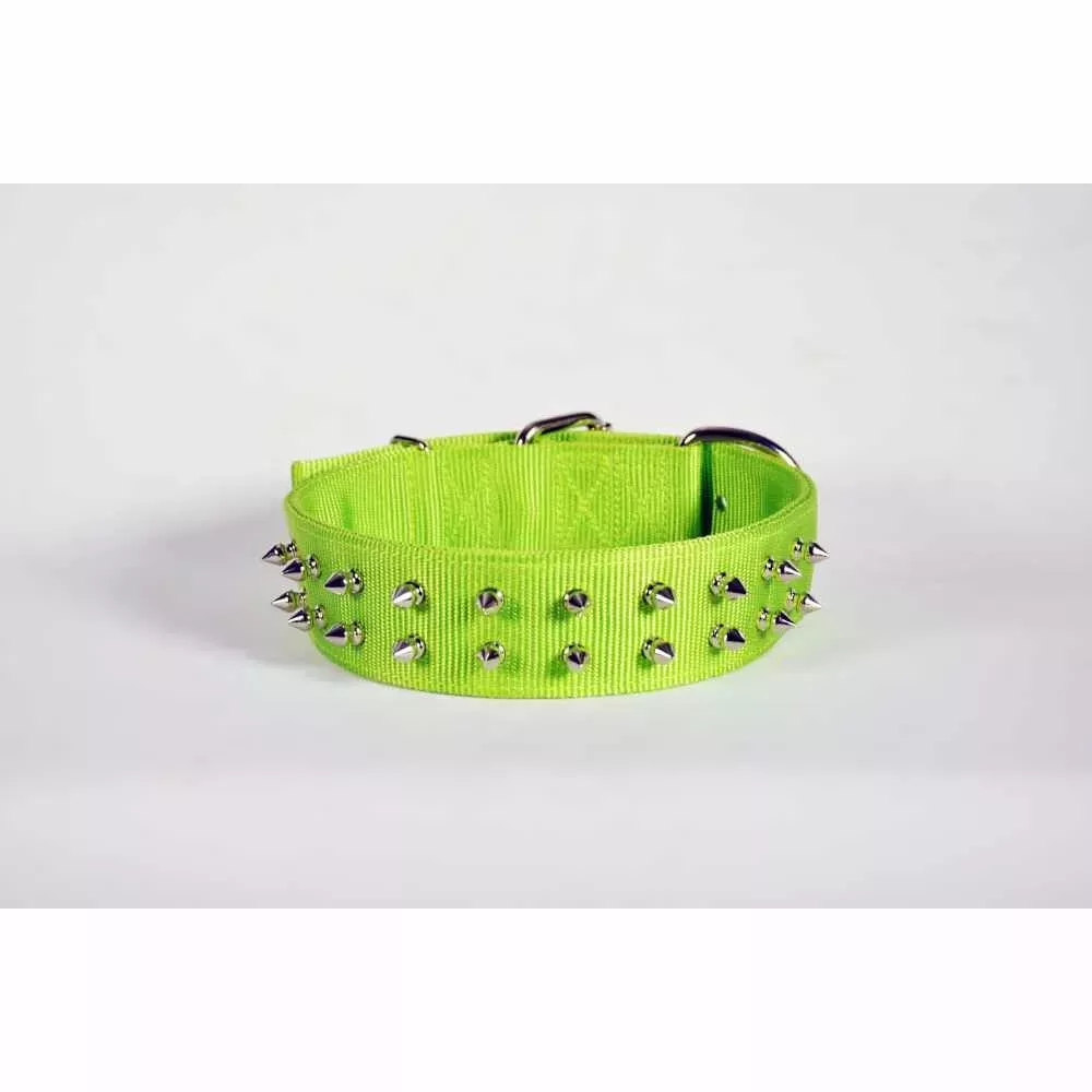 22” PET COLLAR- NEON YELLOW -SPIKE