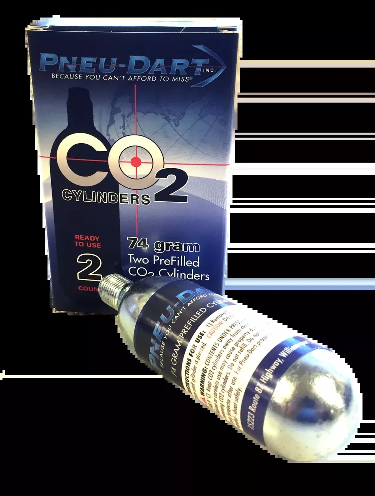 74 Gram Co2 Cylinders | 2 Pack