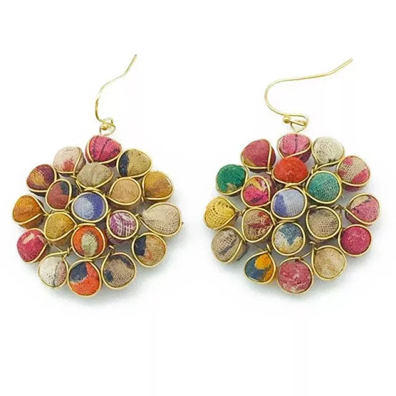 Aasha Beaded Circle Earrings