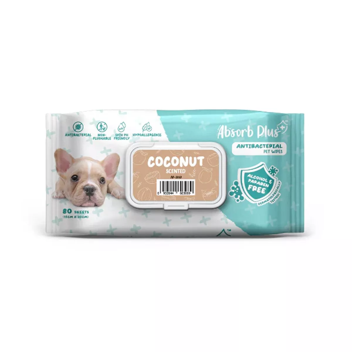 Absorb Plus AntiBacterial Pet Wipes Coconut Scented