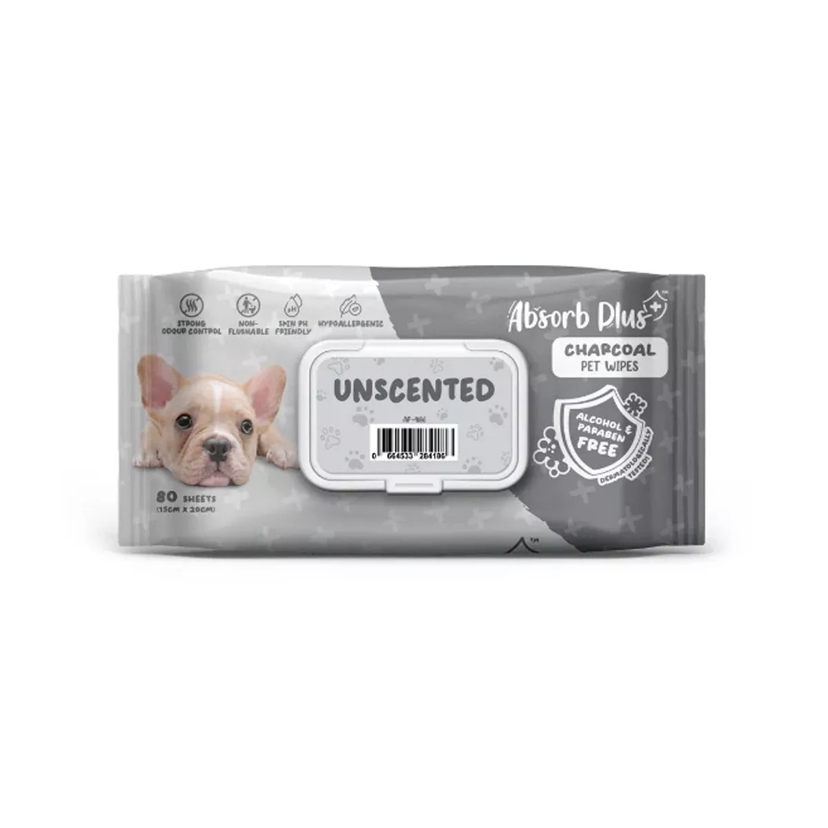 Absorb Plus Charcoal Pet Wipes Unscented