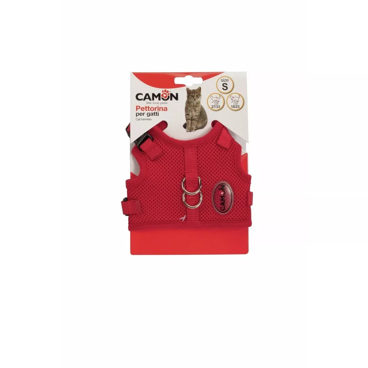 Adjustable Cat Harness, Mesh, Red, 310~380Mm / 410~480Mm, Lg