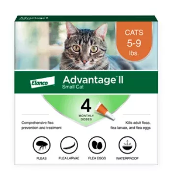 Advantage II Topical Solution for Small Cats 5-9 lbs (Orange), 4 Count