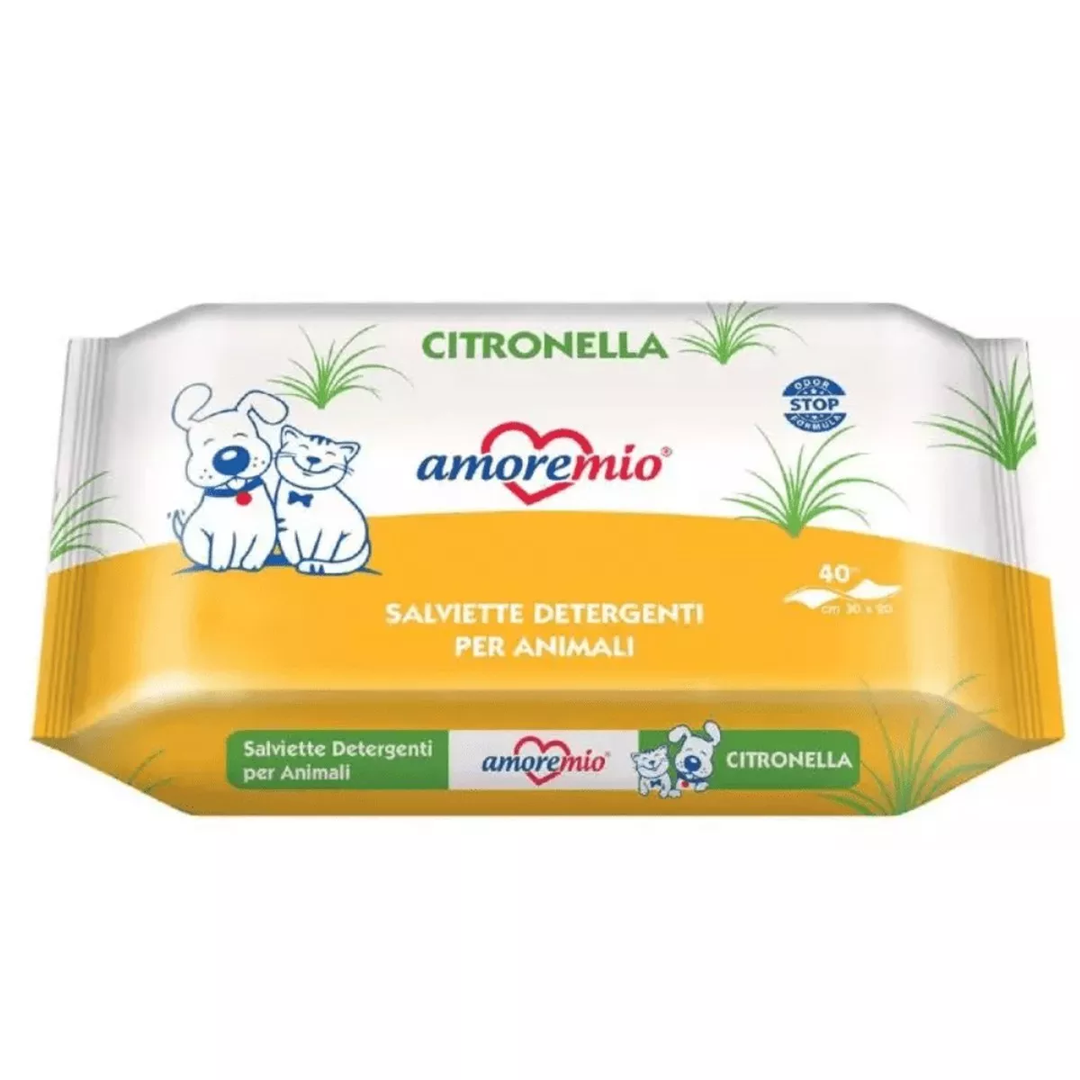 AmoreMio Citronella Pet Wipes 40pcs