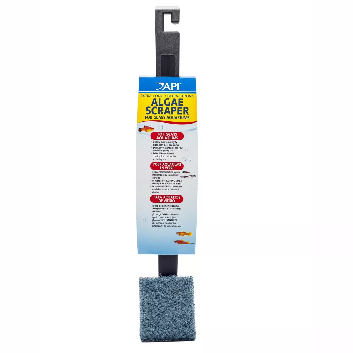 API Algae Scraper For Glass Aquariums - Extra Long