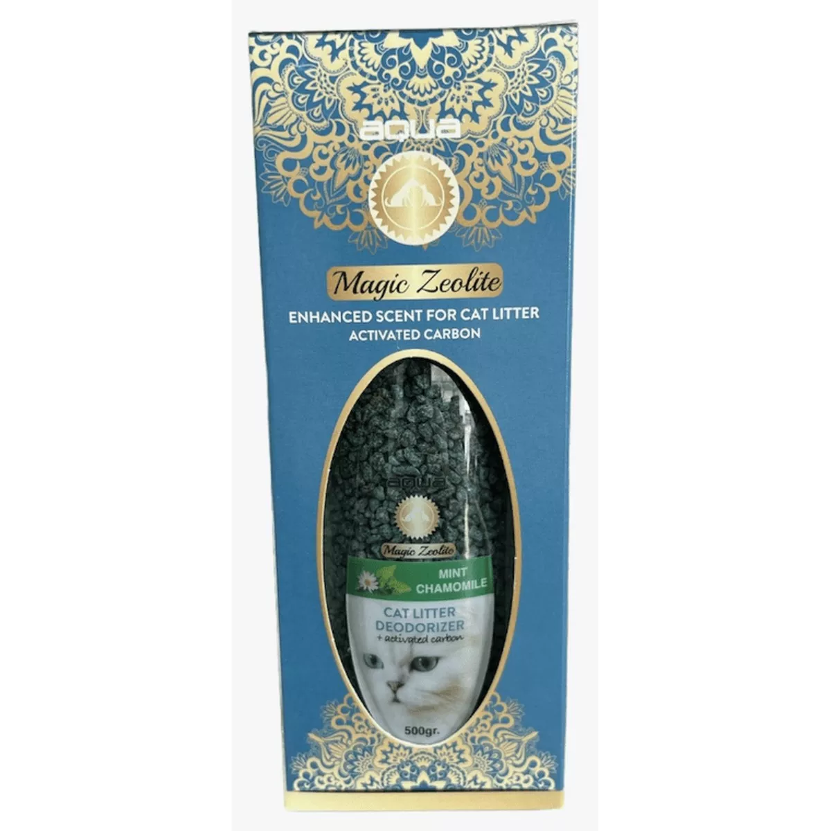 Aqua Magic Zeolite Cat Litter Deodoriser Mint Chamomile 500gr