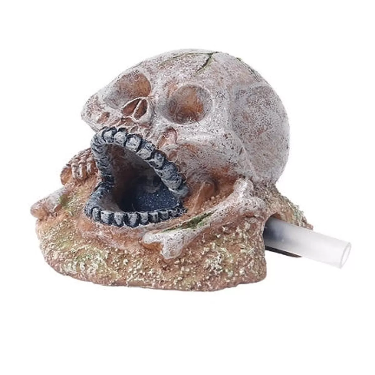 AquaSpectra Air Bubble Skull Aquarium Decor
