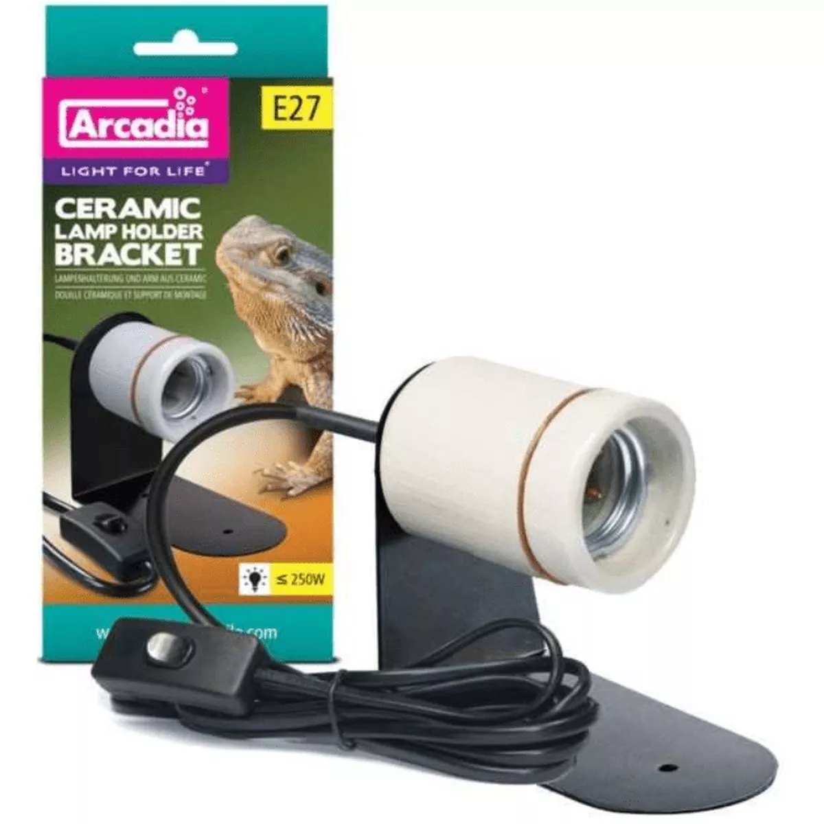 Arcadia Ceramic Lamp Holder & Bracket E27