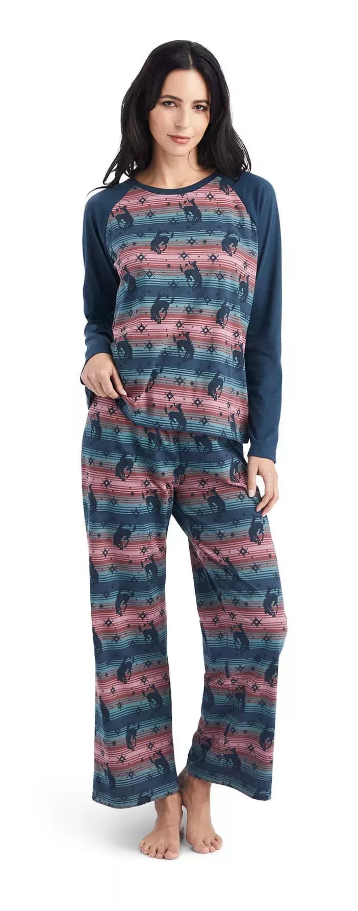 Ariat Women’s Pajama Set, Bucking Serape