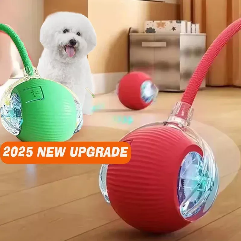 Automatic Rolling Interactive Dog Ball Gray with sound