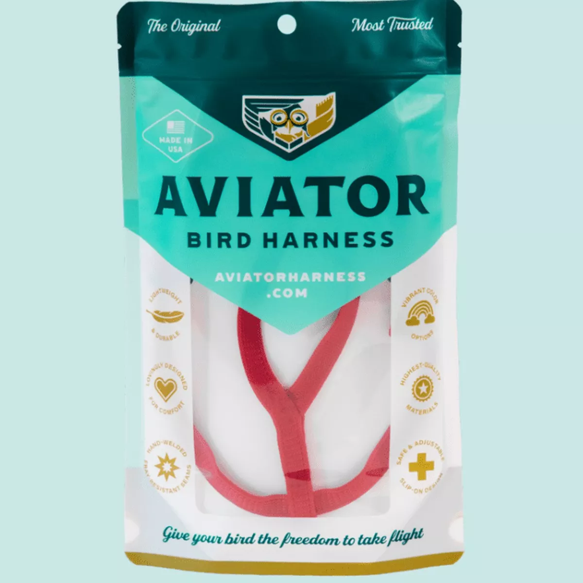 Aviator Bird Harness Petite - Blue