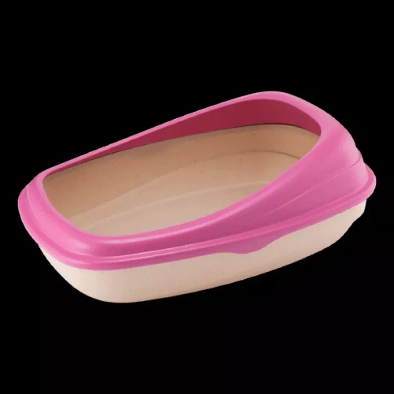 Bamboo Cat Litter Tray - Pink