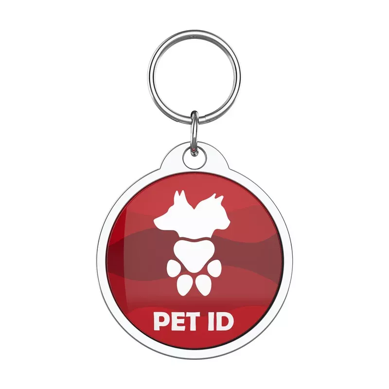 Bark Badge – Wavy Red
