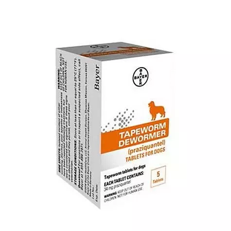Bayer, Tapeworm Dewormer Tabs For Dogs, 5 Pack