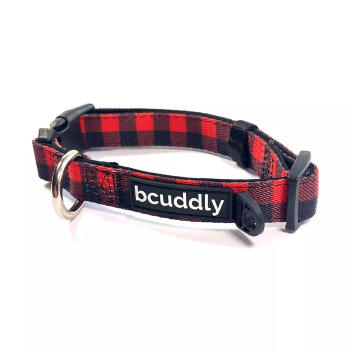 Bcuddly Dog Collar, Red Plaid