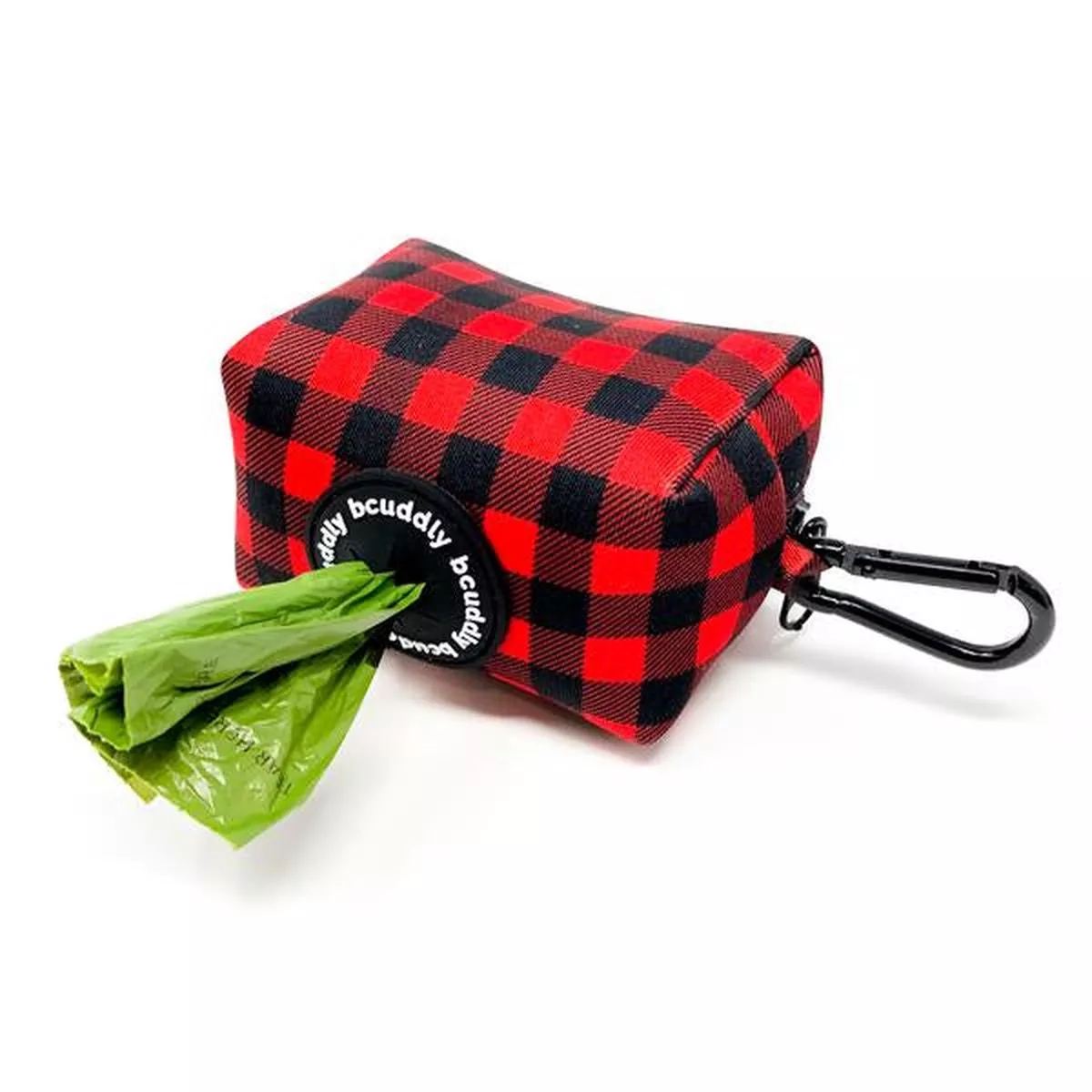 Bcuddly Poopbag Holder, Red Plaid