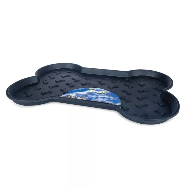 Bella Spill-Proof Dog Bowl Mat Black