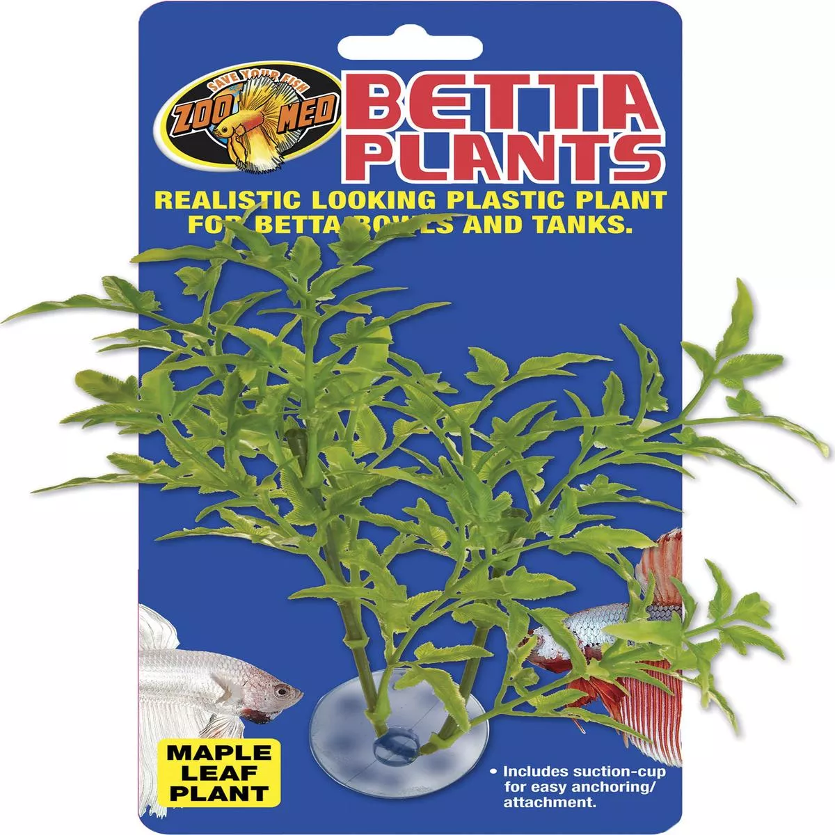 Betta Plants Maple Leaf Plastic Plant – GREEN