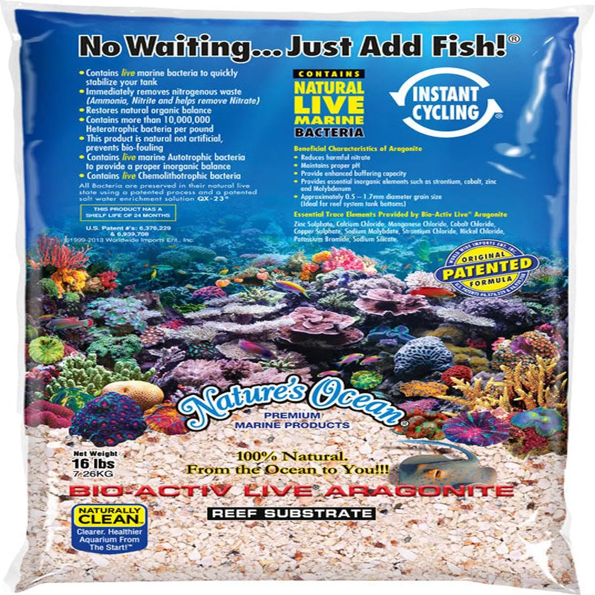 Bio Active Live Aragonite Reef Substrate (Pack Of 2) – 16 LBS