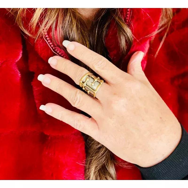 The Blessing Ring - Mixed Metal Cuff Ring