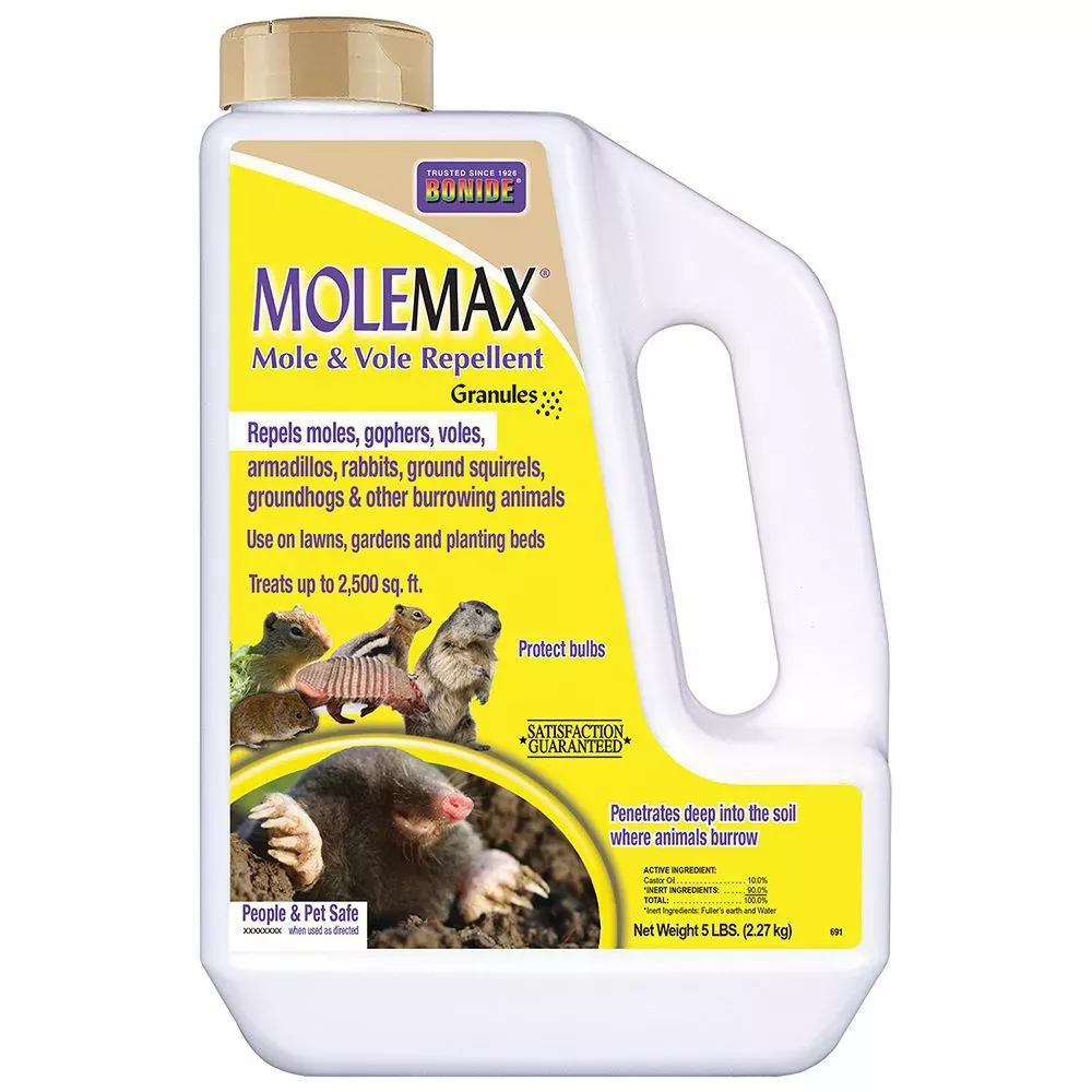 Bonide, MoleMax Mole & Vole Repellent, Granules, 5 lbs.