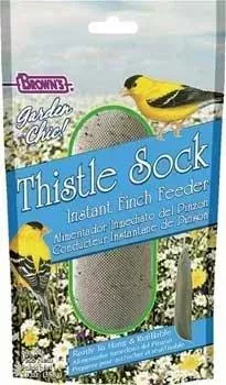 Browns, Thistle Sock Feeder, Bird Lovers Blend