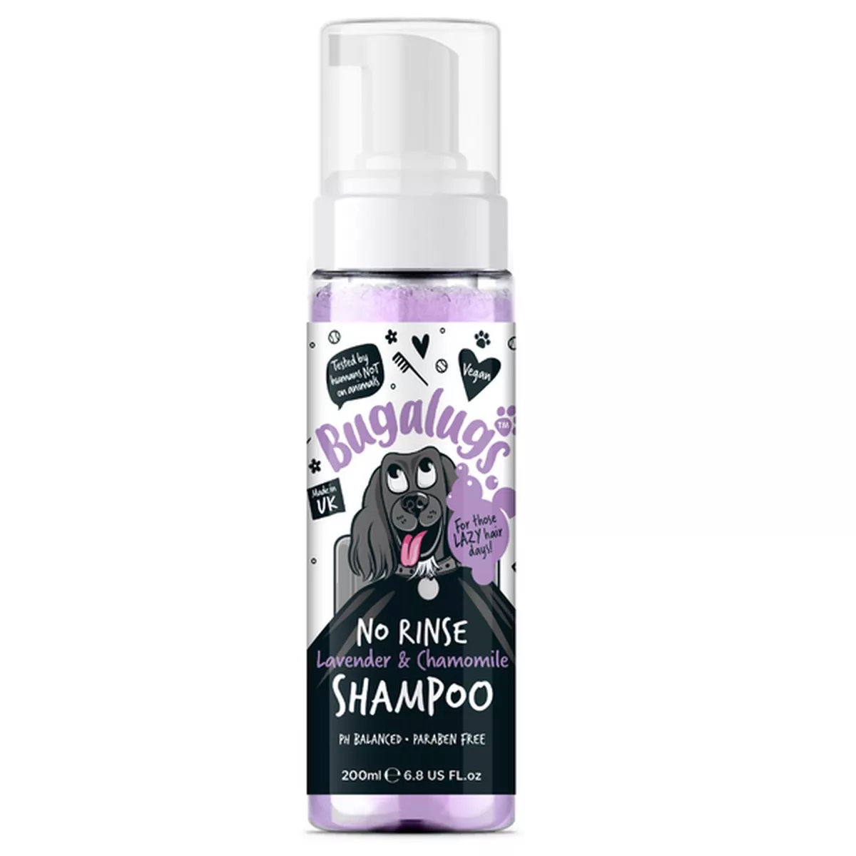 Bugalugs Lavender & Chamomile No Rinse Dog Shampoo - 200ML