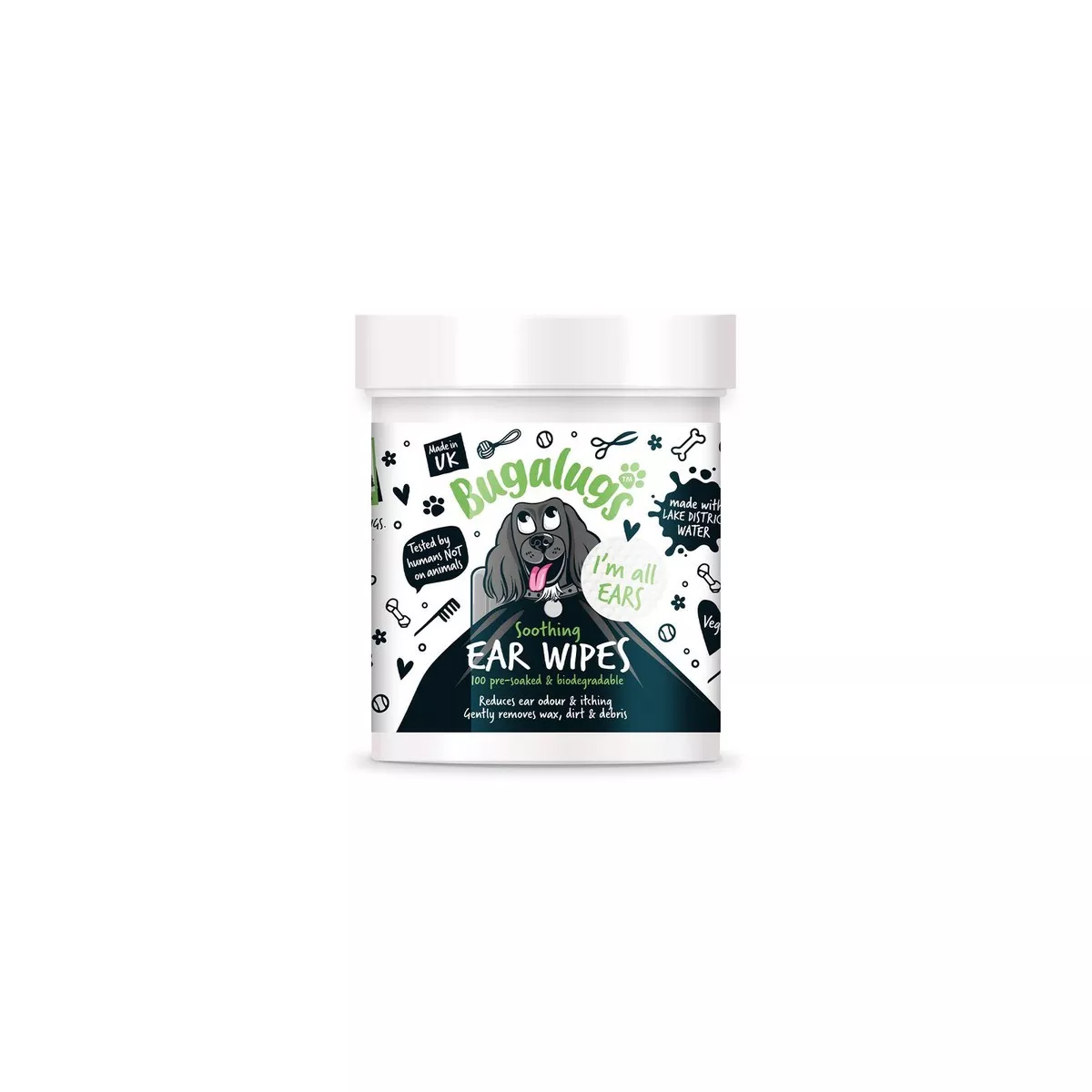BUGULUGS EAR WIPES 100 BIODEGRADBLE WIPES