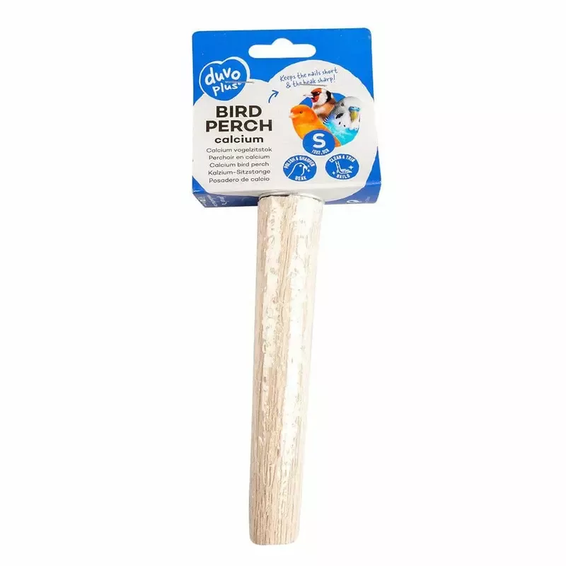 Calcium bird perch S -15×2,5cm white