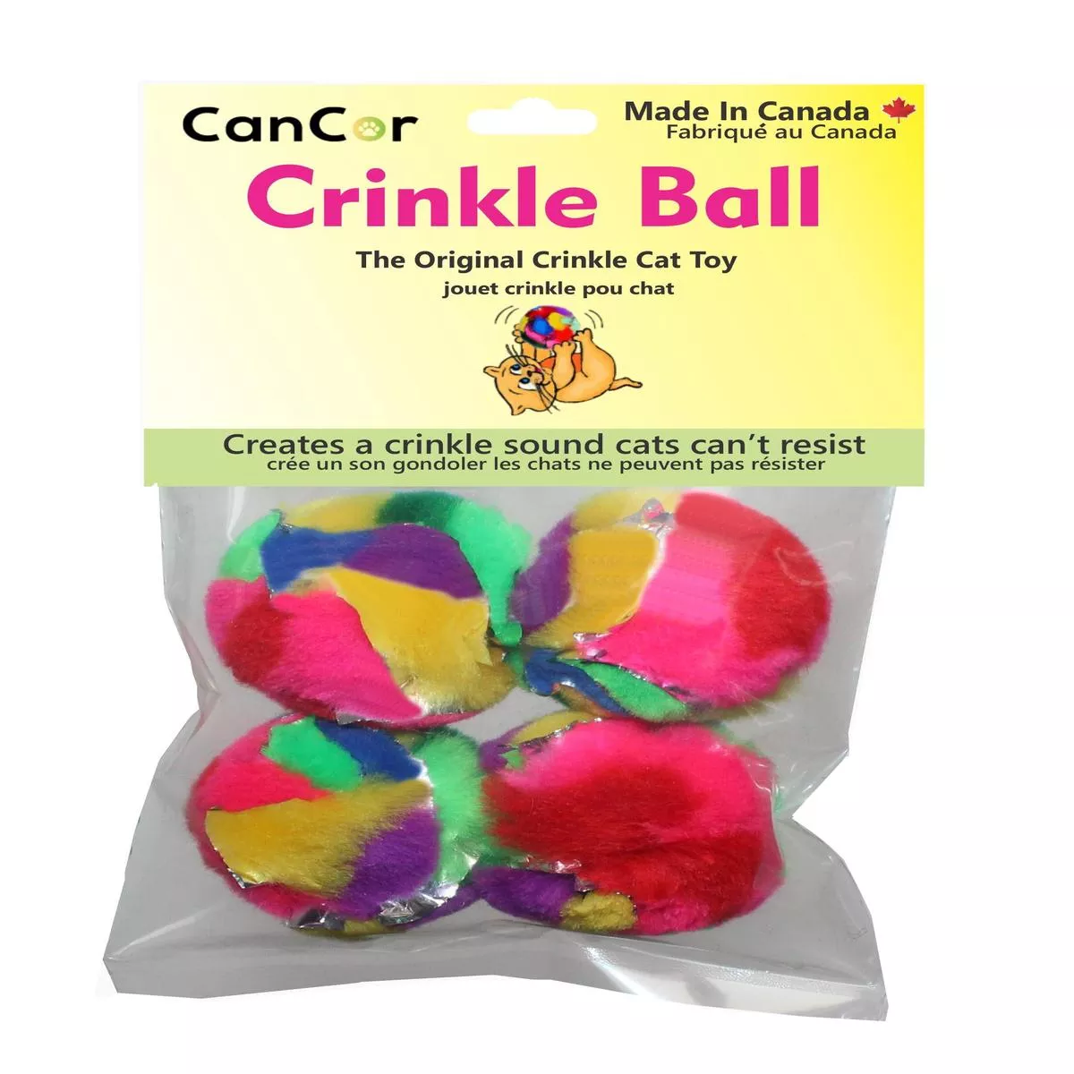 Cancor Mini Crinkle Ball Cat Toy