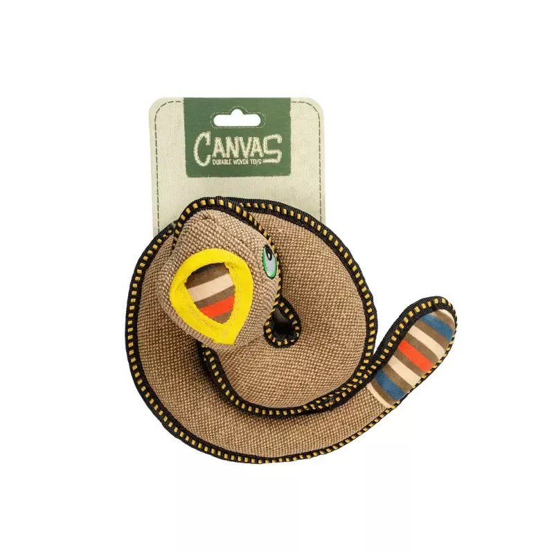 Canvas snake 22x18x9cm brown
