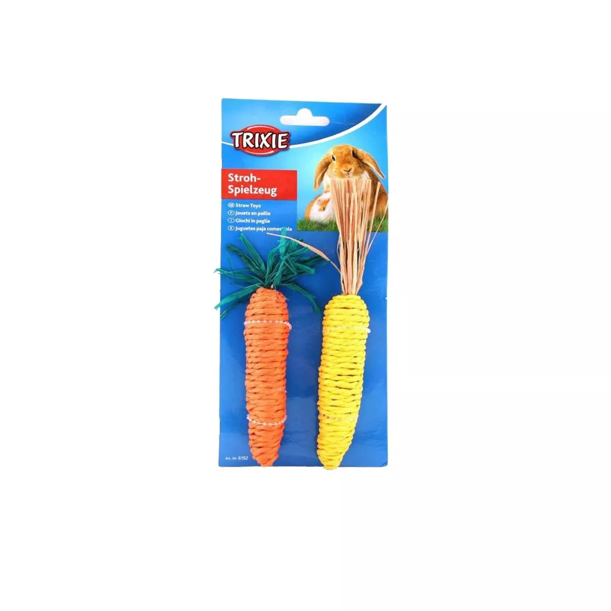 CARROT AND CORN CAB STRAW 15CM 2PCS