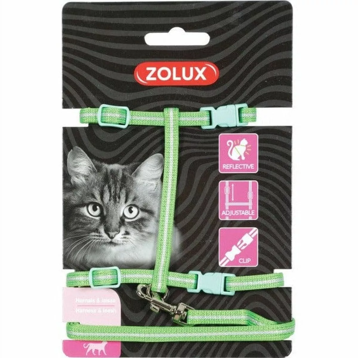 CAT HARNESS & LEASH KIT – GREEN
