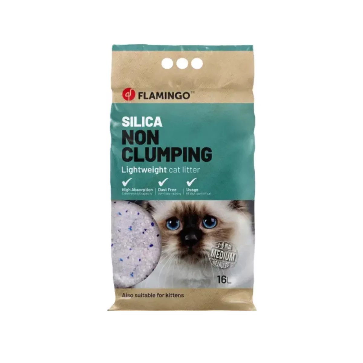 CAT LITTER SILICA MEDIUM 16L