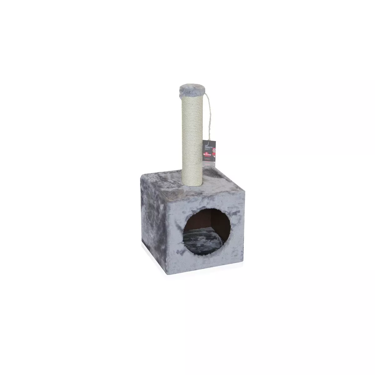 CAT TREE CUBE GREY 35X35X62CM