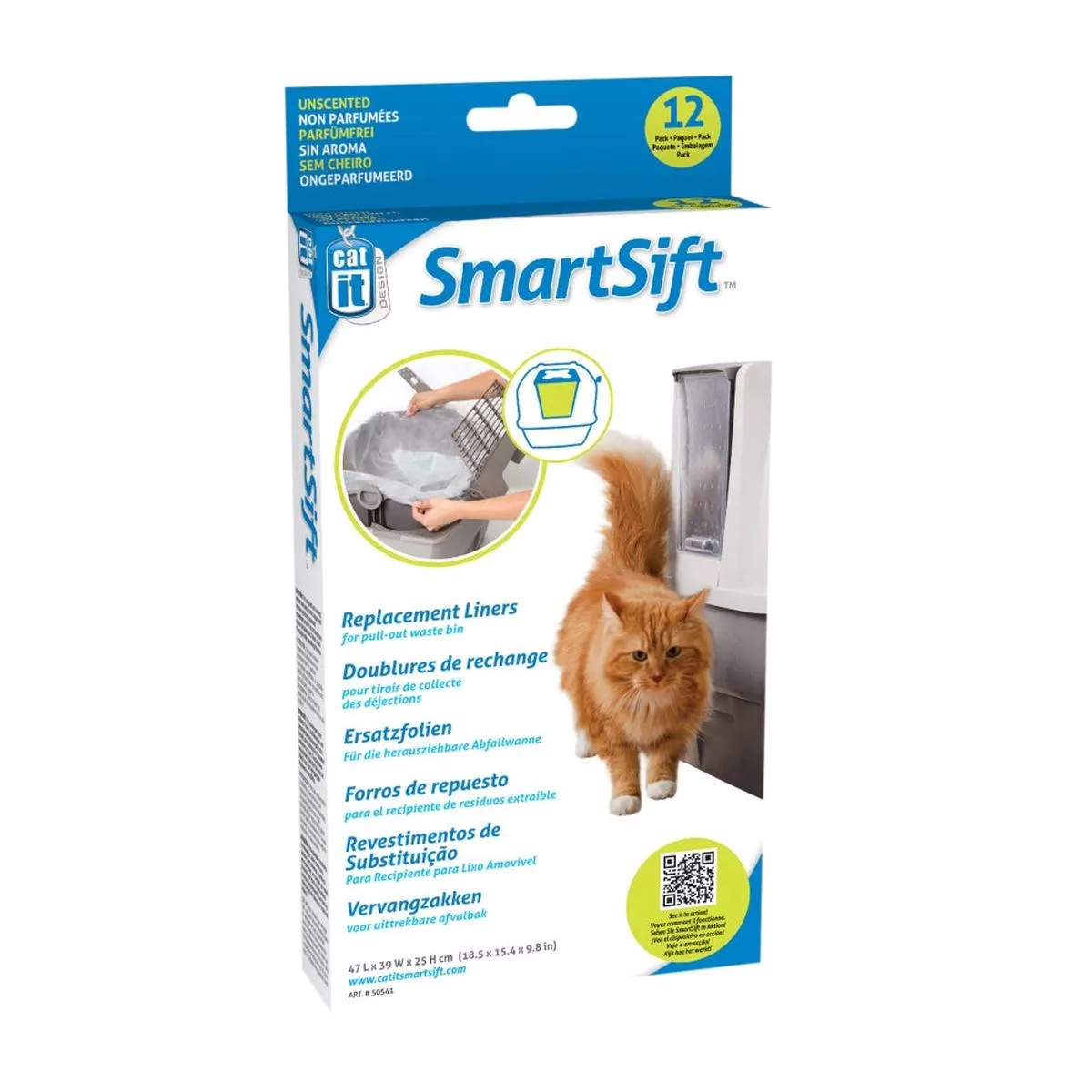 Catit Smartsift Replacement Liners for Cat Pan Base, 12-pack