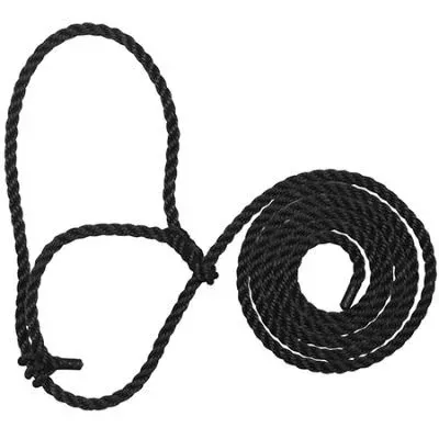 Cattle Rope Halter – Black, White
