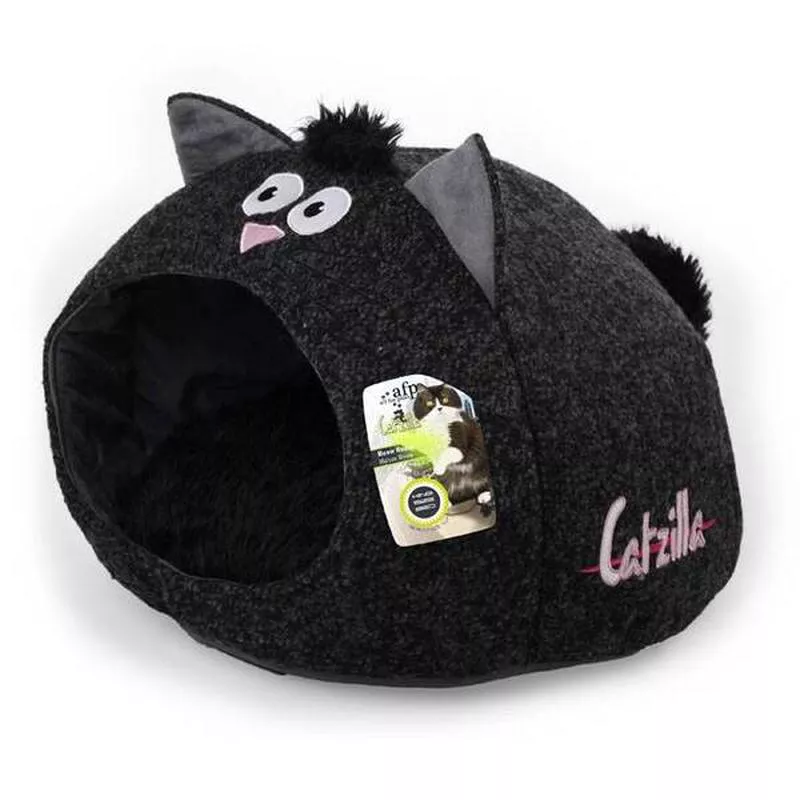 Catzilla Cat Cat House Black