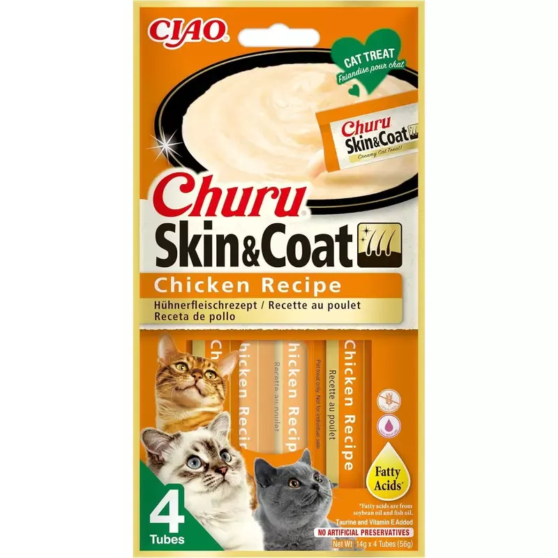 Churu Skin&Coat 4 Pack Chicken Recipe