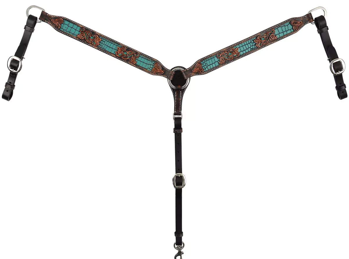 Circle Y Distressed Gator Breast Collar