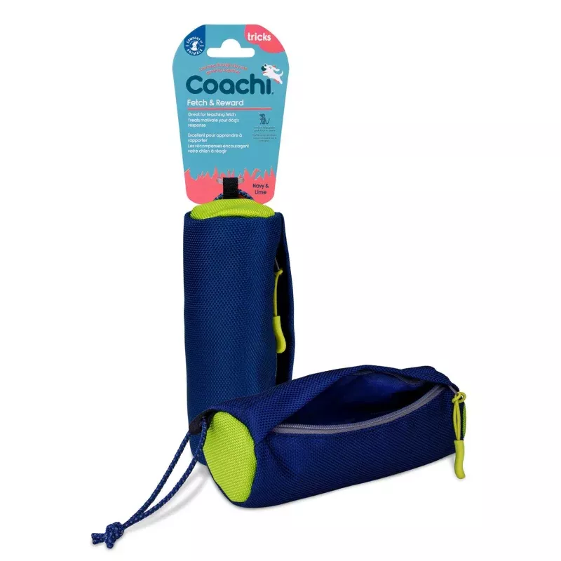 Coachi Fetch & Reward Training Toy, Navy & Lime Navy/Lime