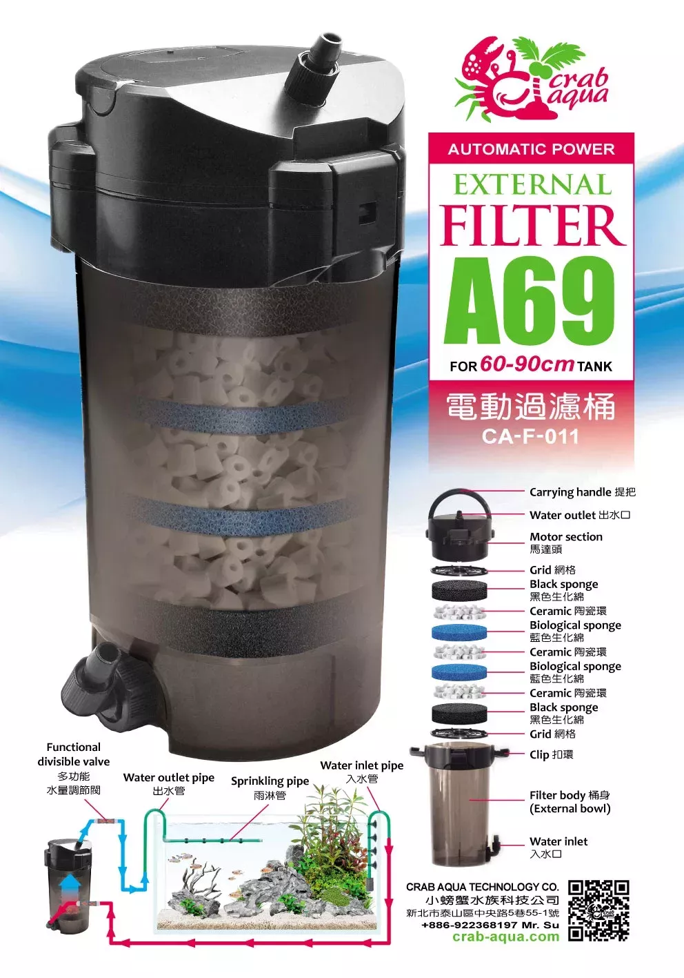 CRAB AQUA CA-F-011 External Filter A69