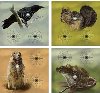 Crosman Varmint Paper Target 9.75X9 inch- 20 Per Pack