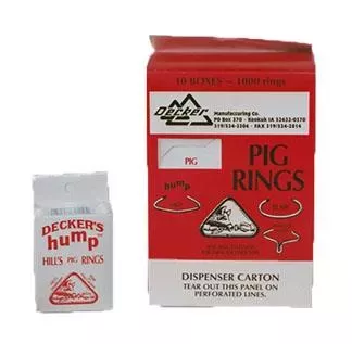 Decker’s, Pig Rings, #1, 100/Box
