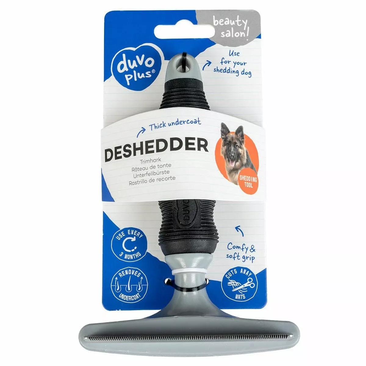 Deshedder Large black/grey