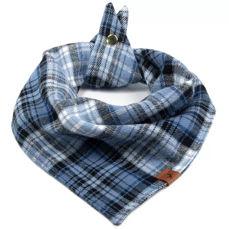 Dog Bandana - Dusty Blue Plaid