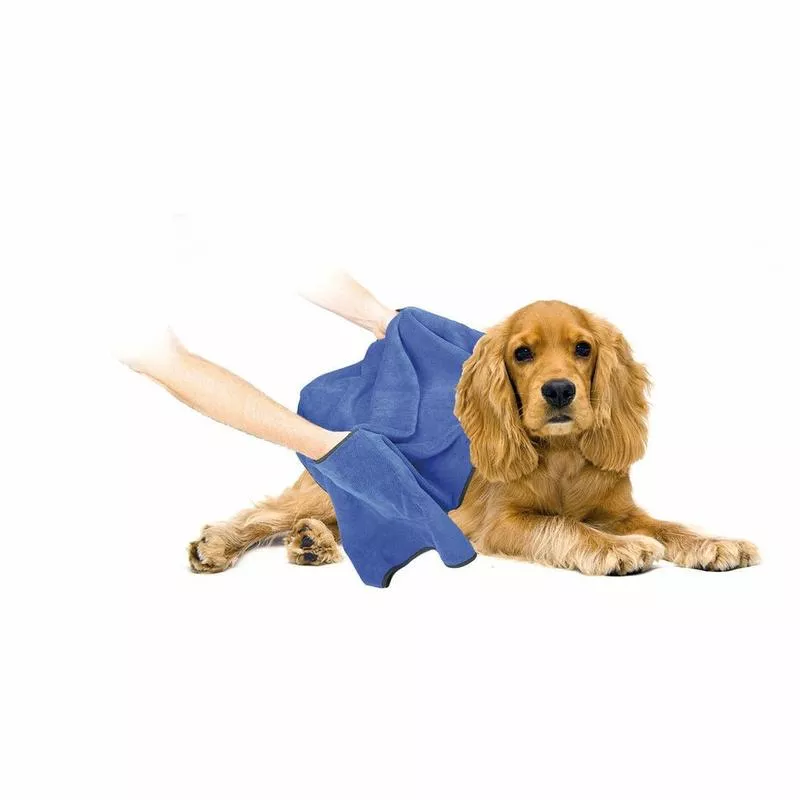 Dog Bath Towel Microfiber 40x60cm blue