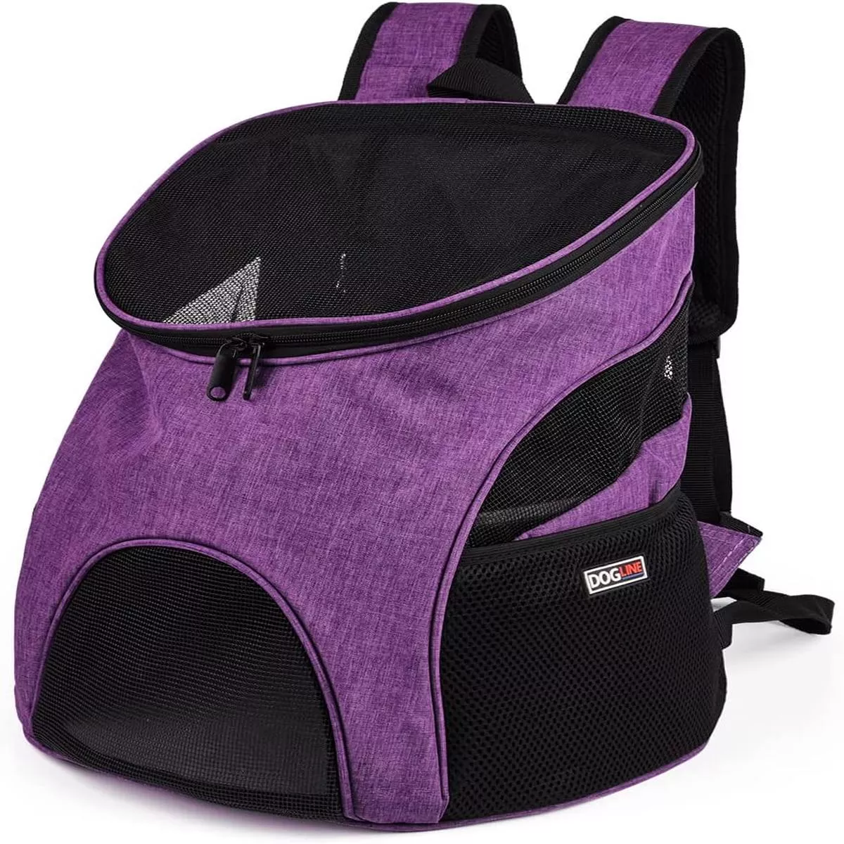 DOGLINE Pet Carrier Pack (Front or Back)Bag – Purple (Medium)
