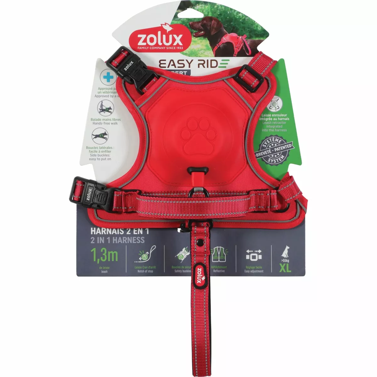 Easyride Harness Red, XLarge